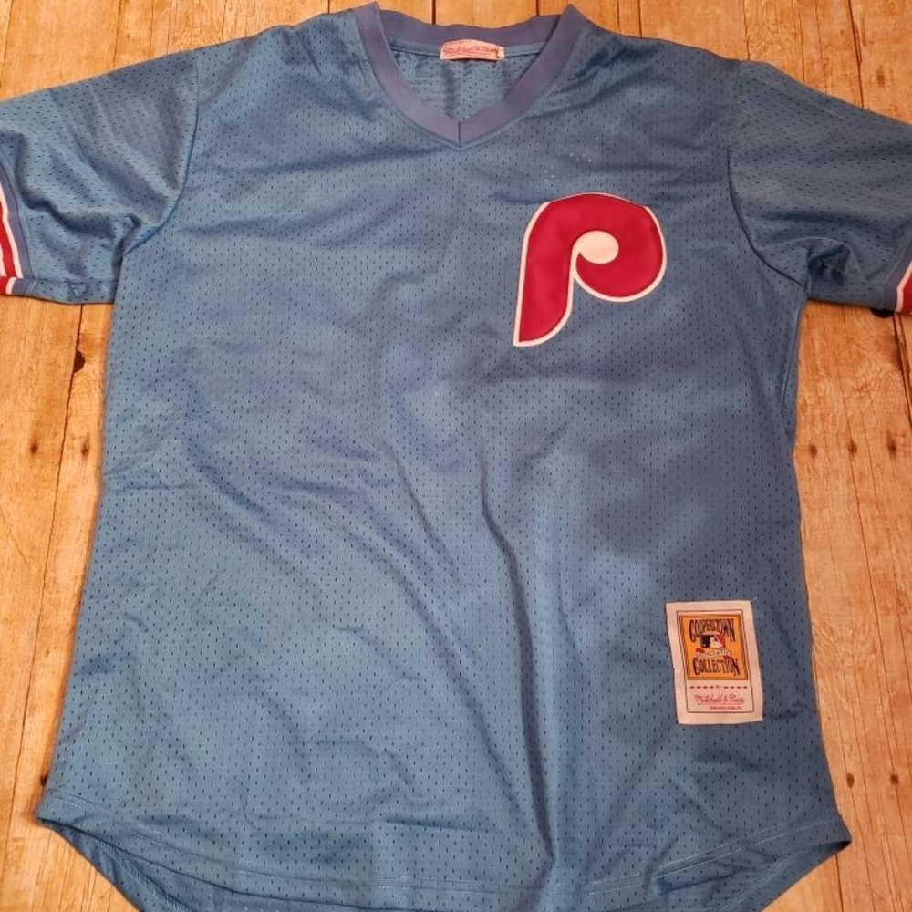 Bryce Harper Retro Blue Phillies BP Jersey Size XL